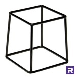 Vaagna kõrgendus 18x18 cm, h=18 cm , must 