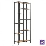 Riiul 70x30x180 cm, must, puidust plaat