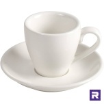 Espressotass alustaldrikuga 8 cl, portselan
