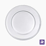 Kohttaldrik  Ø 32 cm, klaas, läbipaistev äär